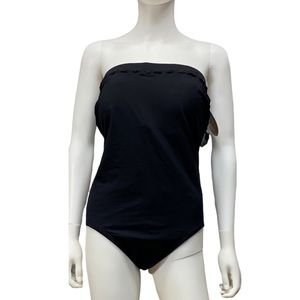 ⭐️Aqua Soleil Strapless Black Swimsuit [2207]